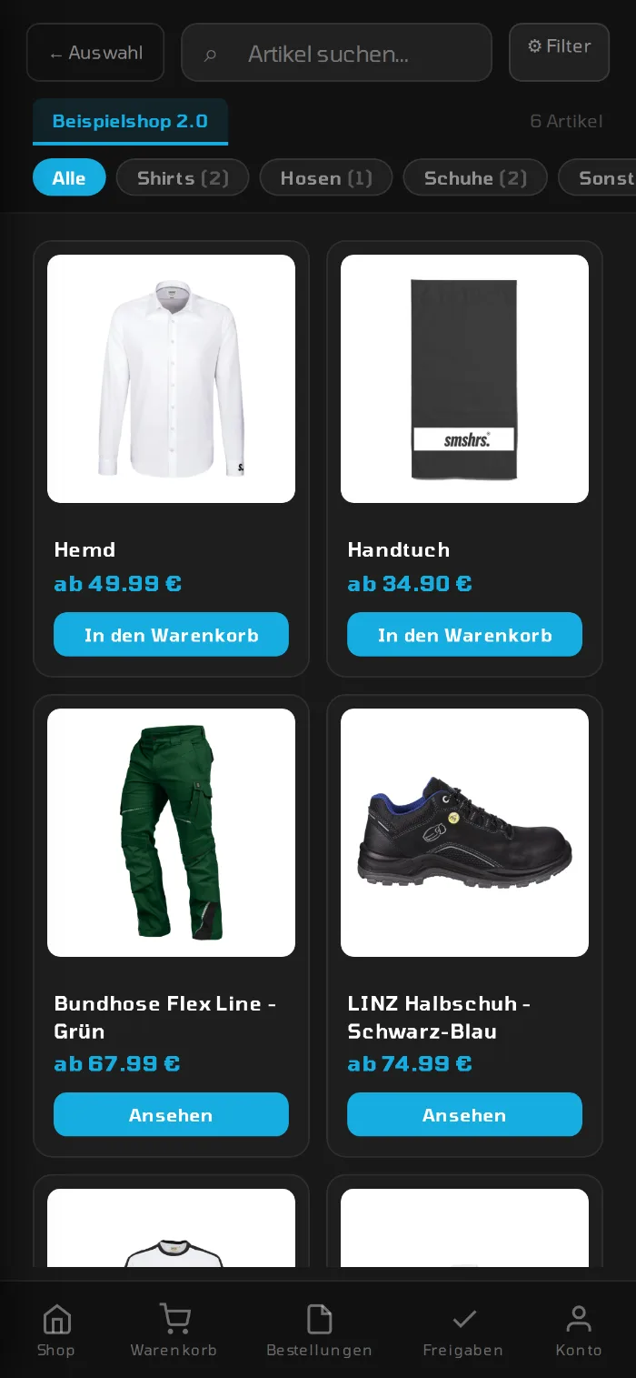 Mitarbeiter-Portal auf dem Smartphone